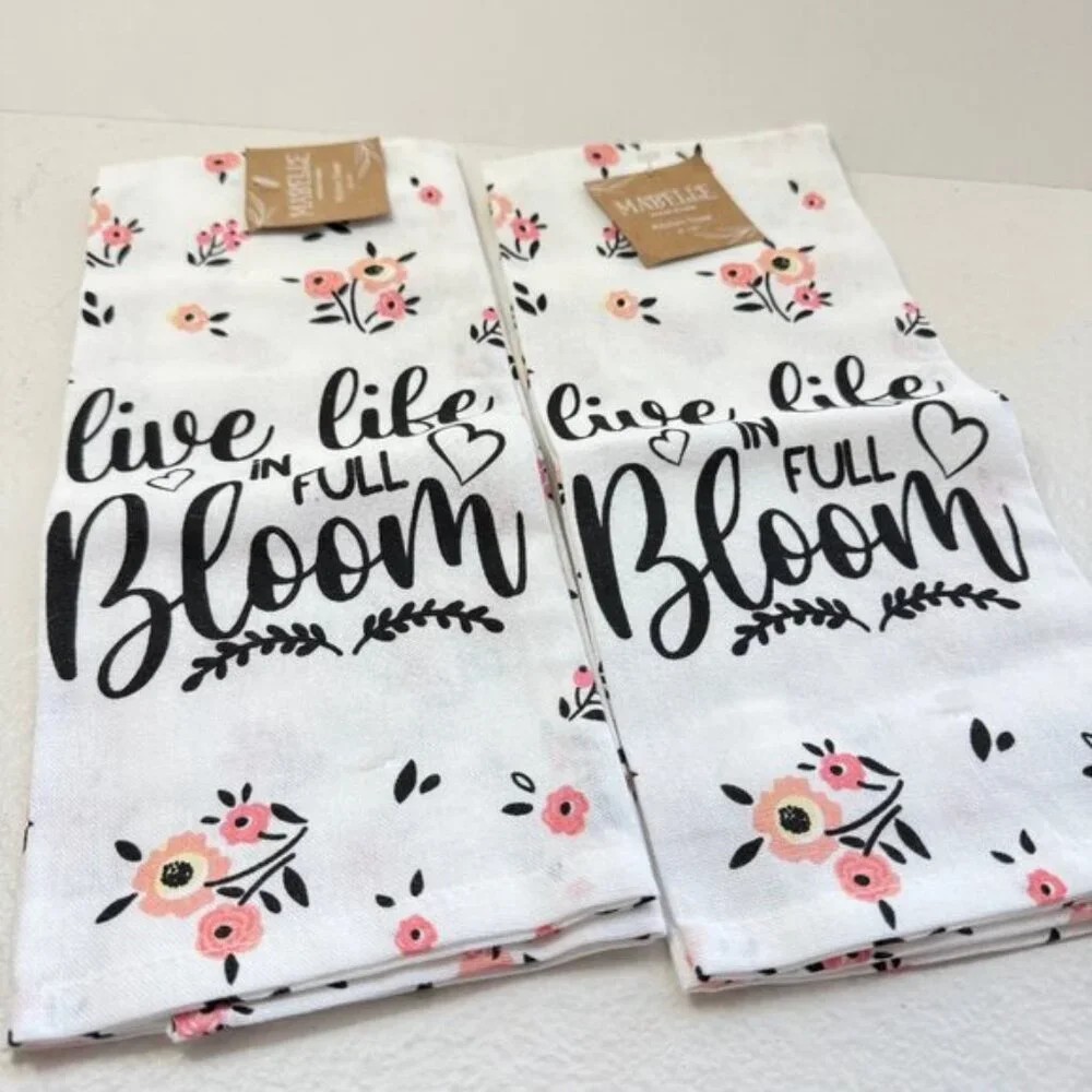 Set of 2 Kitchen Towel flower print